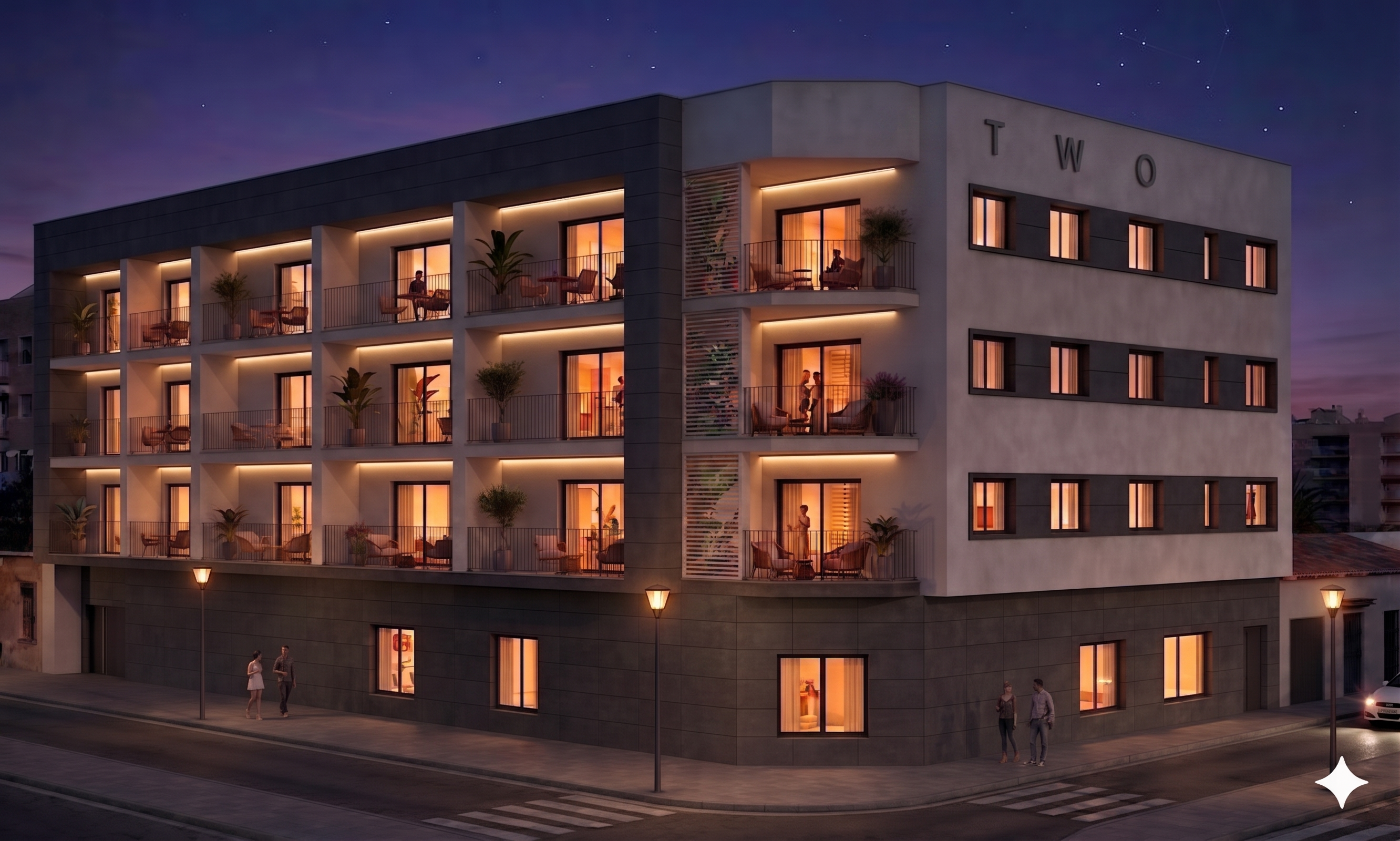 Cyblo Two Edificio Noche